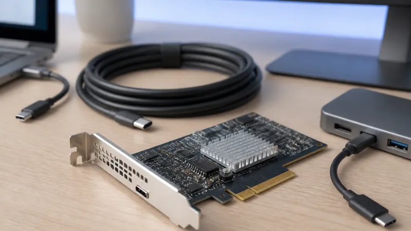 Infineon Unveils PCIe Card for 5m USB 20 Gbps and 36W PD