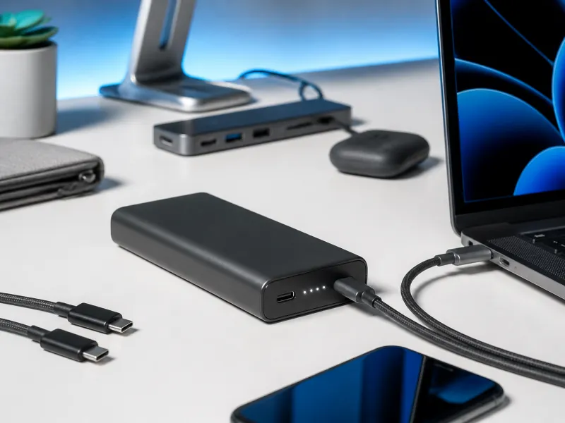 Compact 10,000mAh Power Bank Offers 45W USB-C Charging
