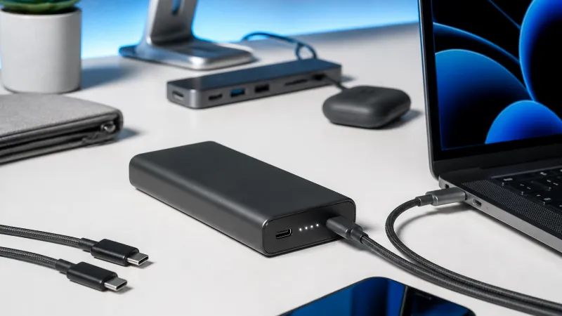 Compact 10,000mAh Power Bank Offers 45W USB-C Charging